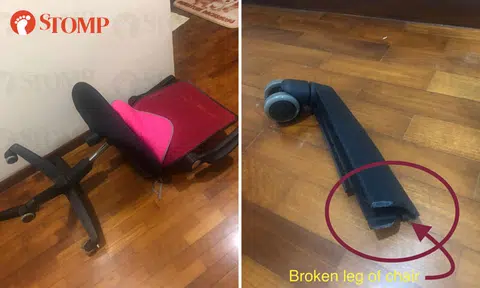 Careful what you buy online: Woman injures back after chair she's sitting on breaks