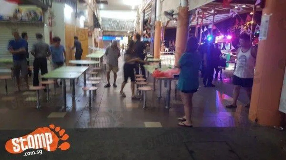 Fight at Teban Gardens Food Centre: Police cordons off area