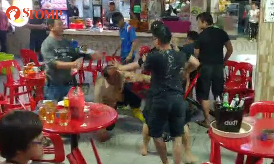 Fight at Woodlands coffee shop: 5 men arrested for rioting | STOMP