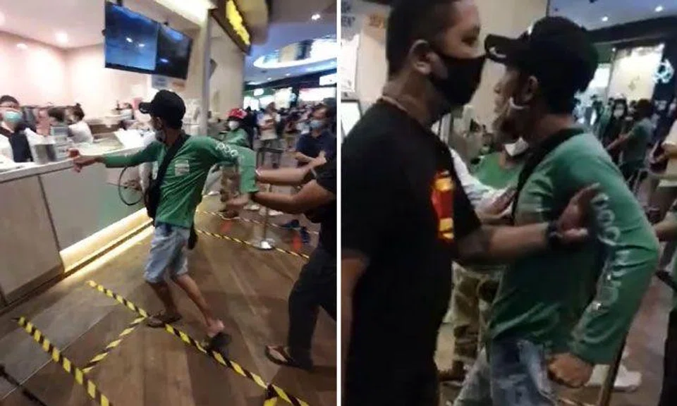 GrabFood delivery rider arrested after making scene outside bubble tea shop at Waterway Point