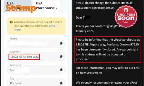 SingPost apologises for 'miscommunication' after vPost tells customer he used wrong US warehouse address