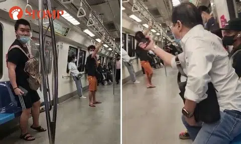 Uncle quarrels with younger man over MRT priority seat: 'You're Malaysian, go back to your country'