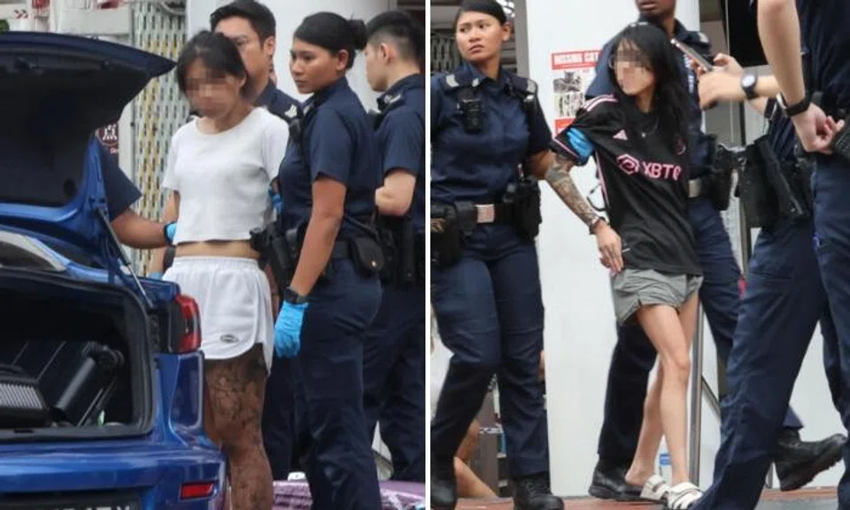 The woman – along with another passenger, a 23-year-old female – was arrested for suspected drug-related offences.