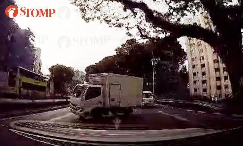 Driver has close shave with lorry that skidded along Holland Road