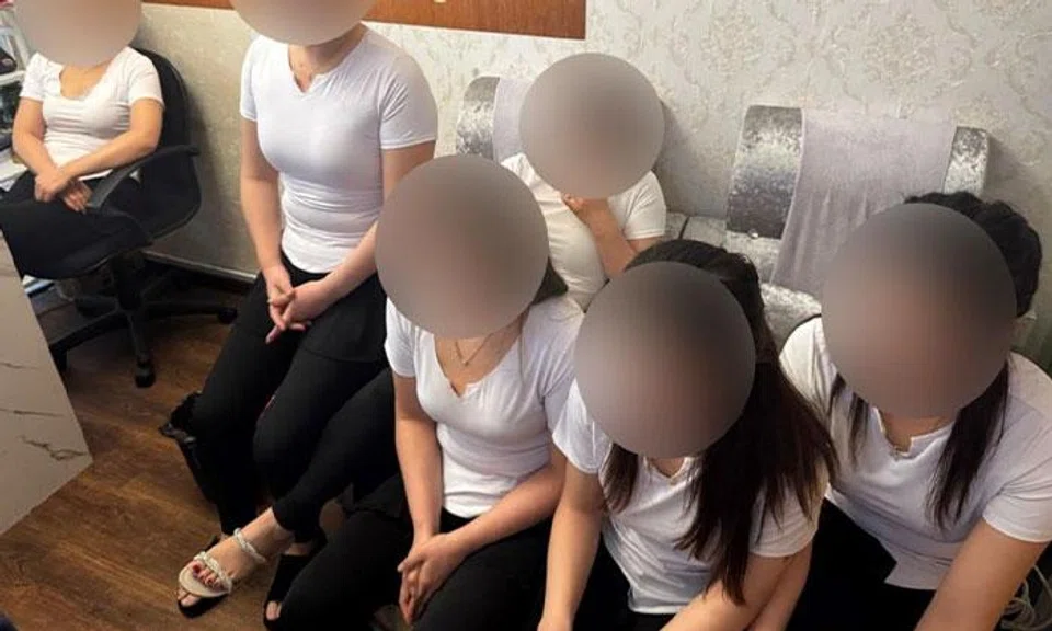 Enforcement operation conducted at a massage establishment. PHOTO: SPF