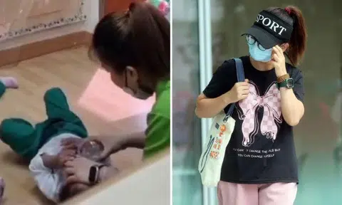 Lin Min, 34, was charged with three counts each of ill-treating a child and two counts of using criminal force on another person. Photo: The Straits Times