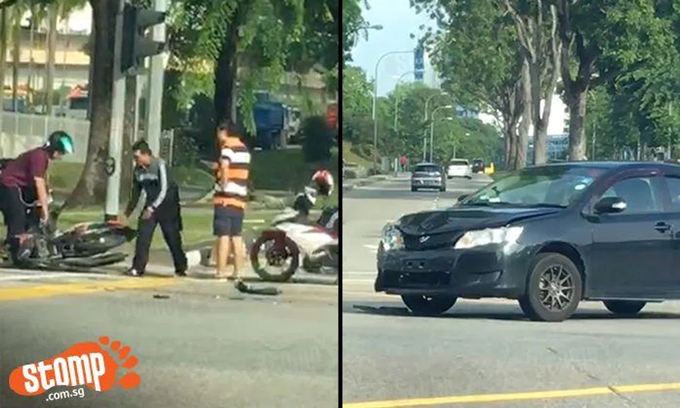 36-year-old motorcyclist sent to hospital after accident at Jalan Bahar