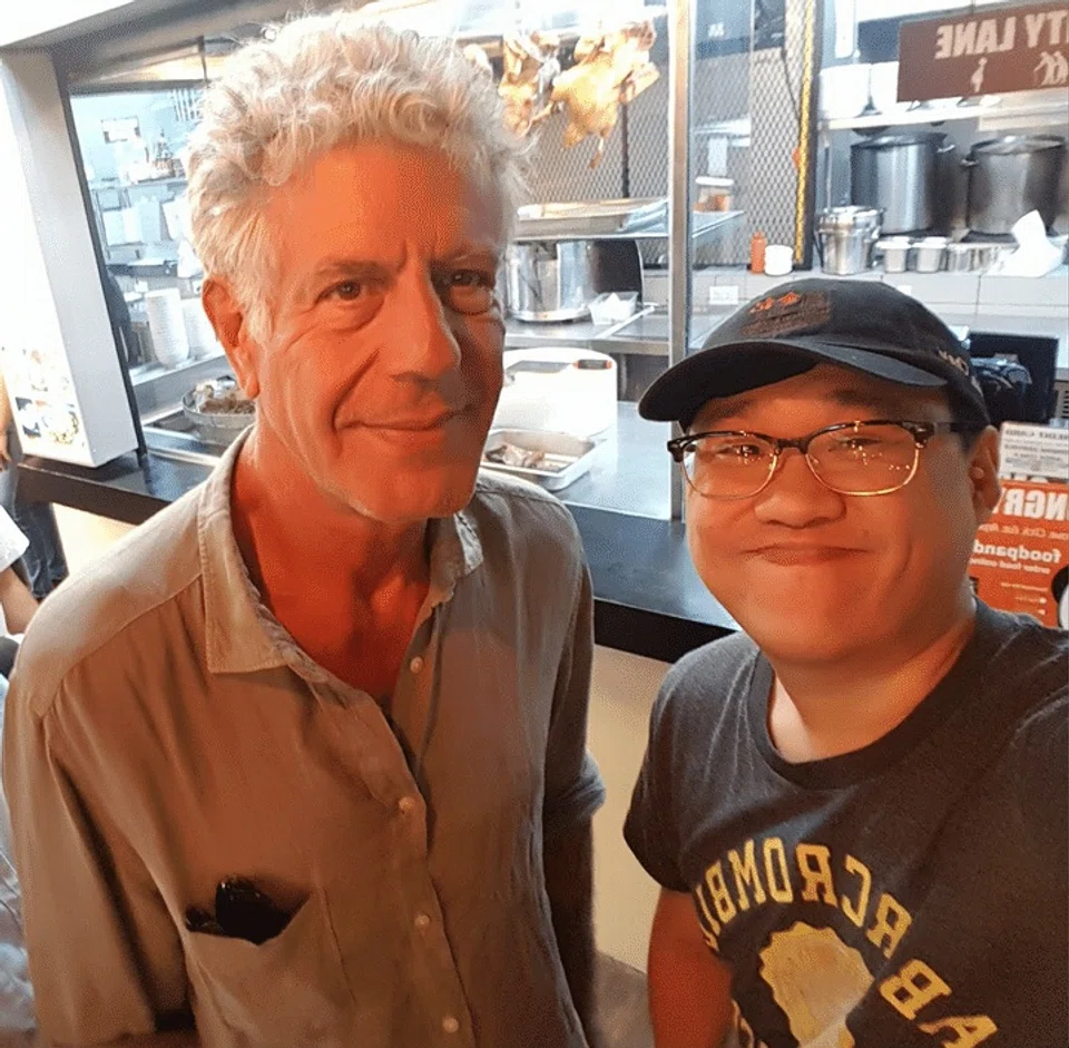 Melvin Chew with the late Anthony Bourdain