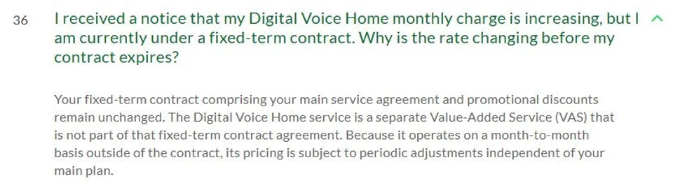 StarHub increases Digital Voice Home fee, customer accuses telco of not honouring contract despite clear terms and alerts