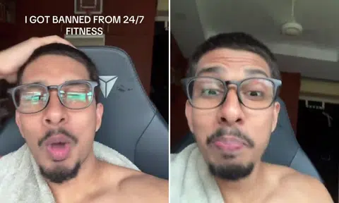 personal trainer insults staff after being banned from 24/7 fitness