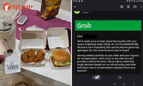 Man unable to get refund for wrong GrabFood order due to 'rise in compensation requests'