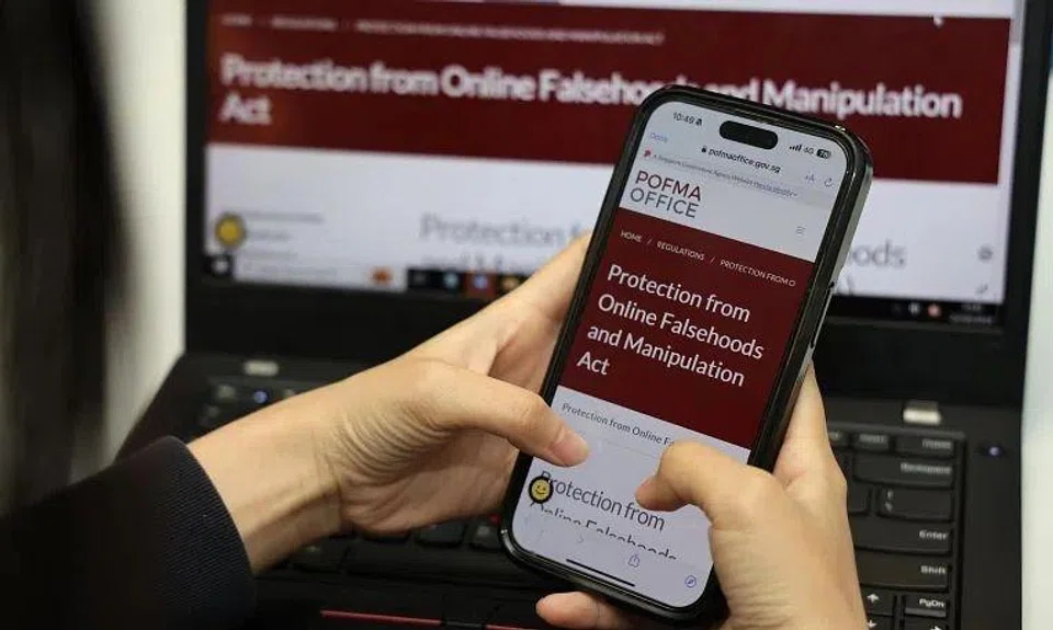 The Pofma Office had directed the platform to put up a correction notice on an article it said contained false statements on Singapore’s governance.