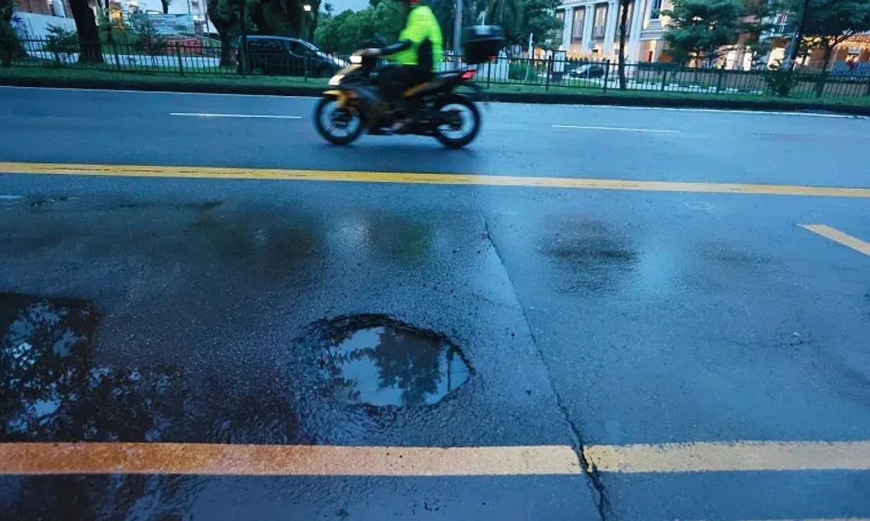 Expressways are inspected weekly and major roads every two weeks to spot surface defects.