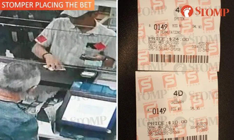 Man offering $4k reward for return of missing 4D tickets that won $27k, police investigating