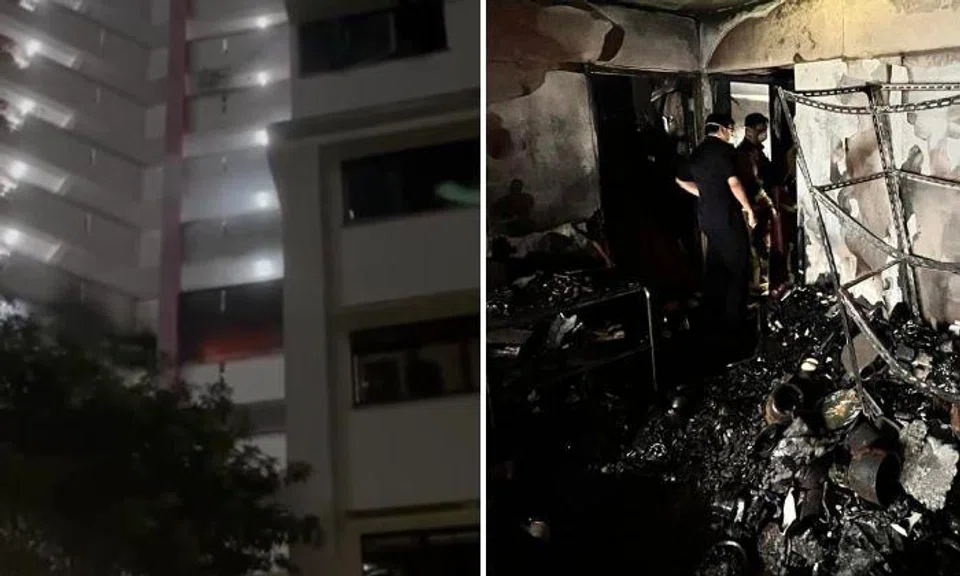 SCDF said they were alerted to a fire at Block 692A Choa Chu Kang Crescent at about 5.25am.