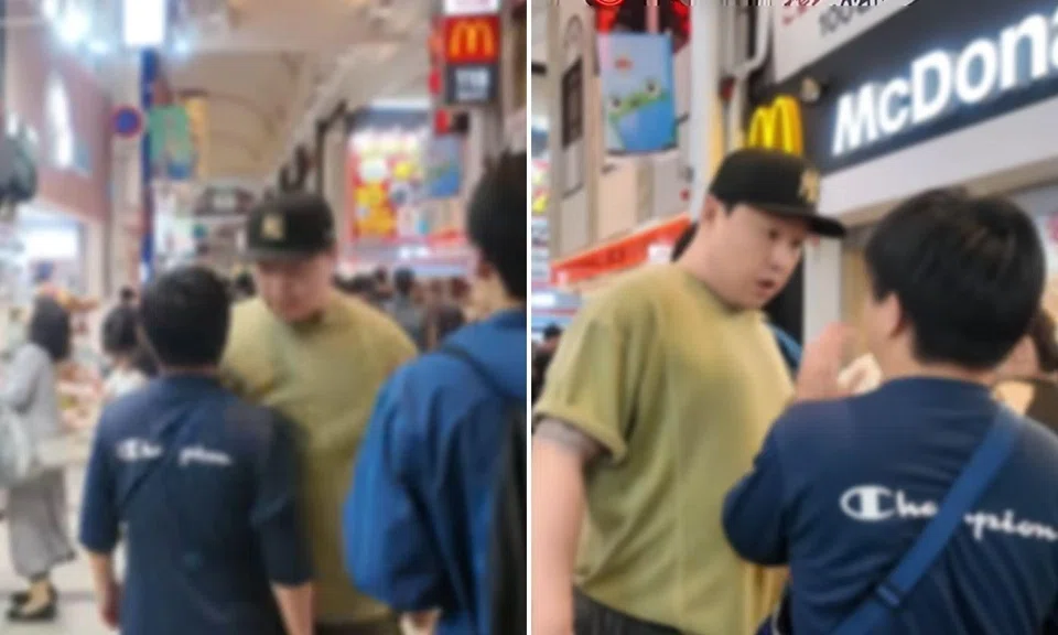 south korean vlogger confronts bumping man in japan