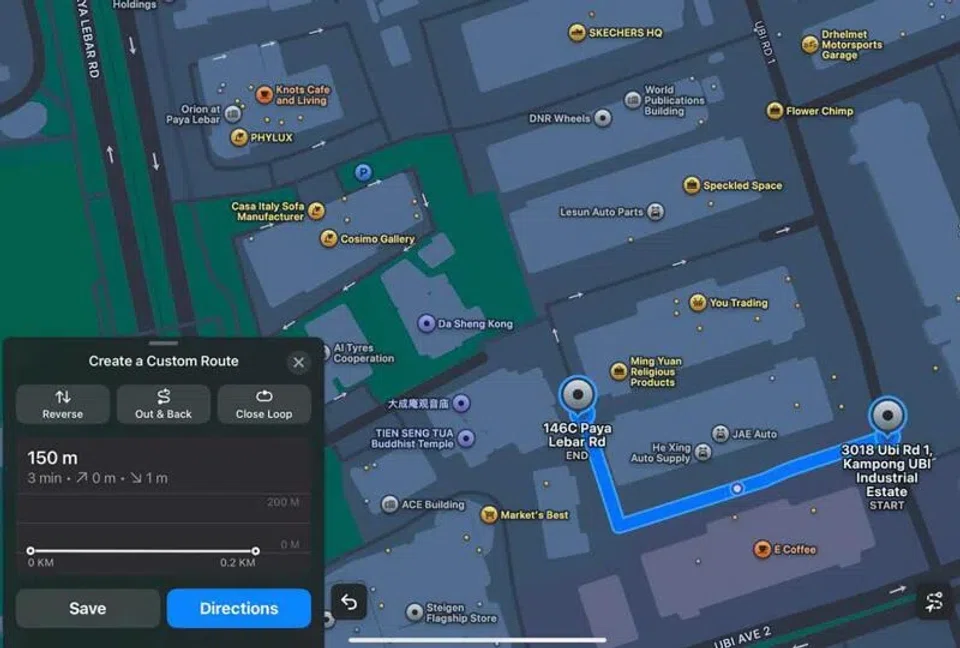 Lim Tong San, as well as the devotees and volunteers, occupied the leftmost lane of Paya Lebar Road towards Ubi Avenue 2. PHOTO: COURT DOCUMENTS