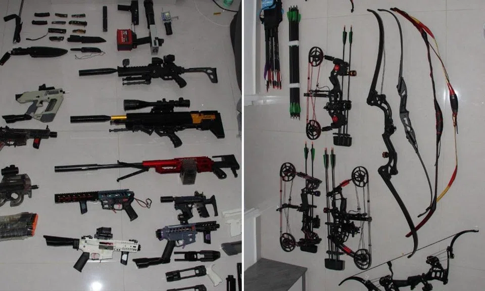 weapons found in man’s potong pasir unit