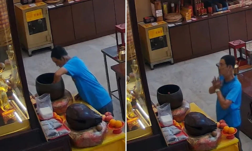 man steals from temple donations eunos