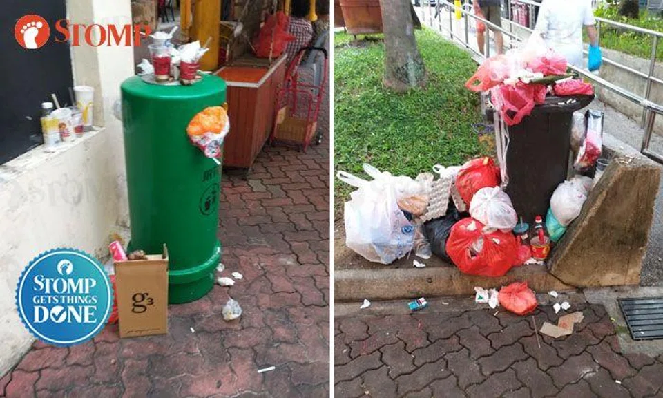 Town council to place extra bins and increase frequency of clearing them after Bukit Batok resident's feedback
