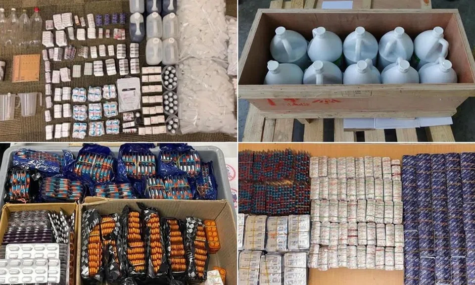 Most of the illegal products seized were cough syrups, sexual enhancement medicines and painkillers.