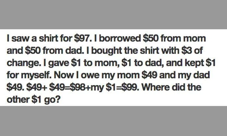 Son. The $1 technically goes nowhere but the son. The long equation was just there fool you. Photo by Vonvon