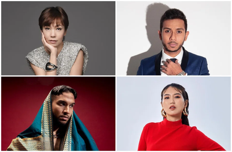 (Clockwise from top left) Singer Kit Chan, first Singapore Idol winner Taufik Batisah, singer Tay Kewei and rapper Yung Raja will be some of the acts at the concert.