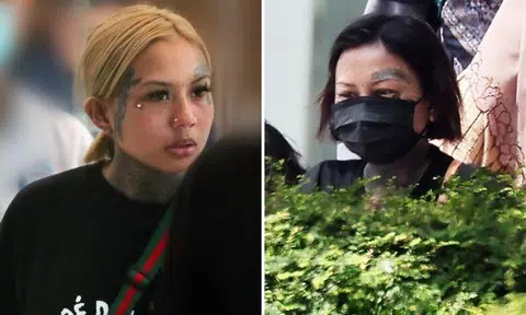Nur Syafiqa Abdullah pleaded guilty to one count of acting as a member of a secret society. She also admitted to two traffic offences. Photos: The Straits Times