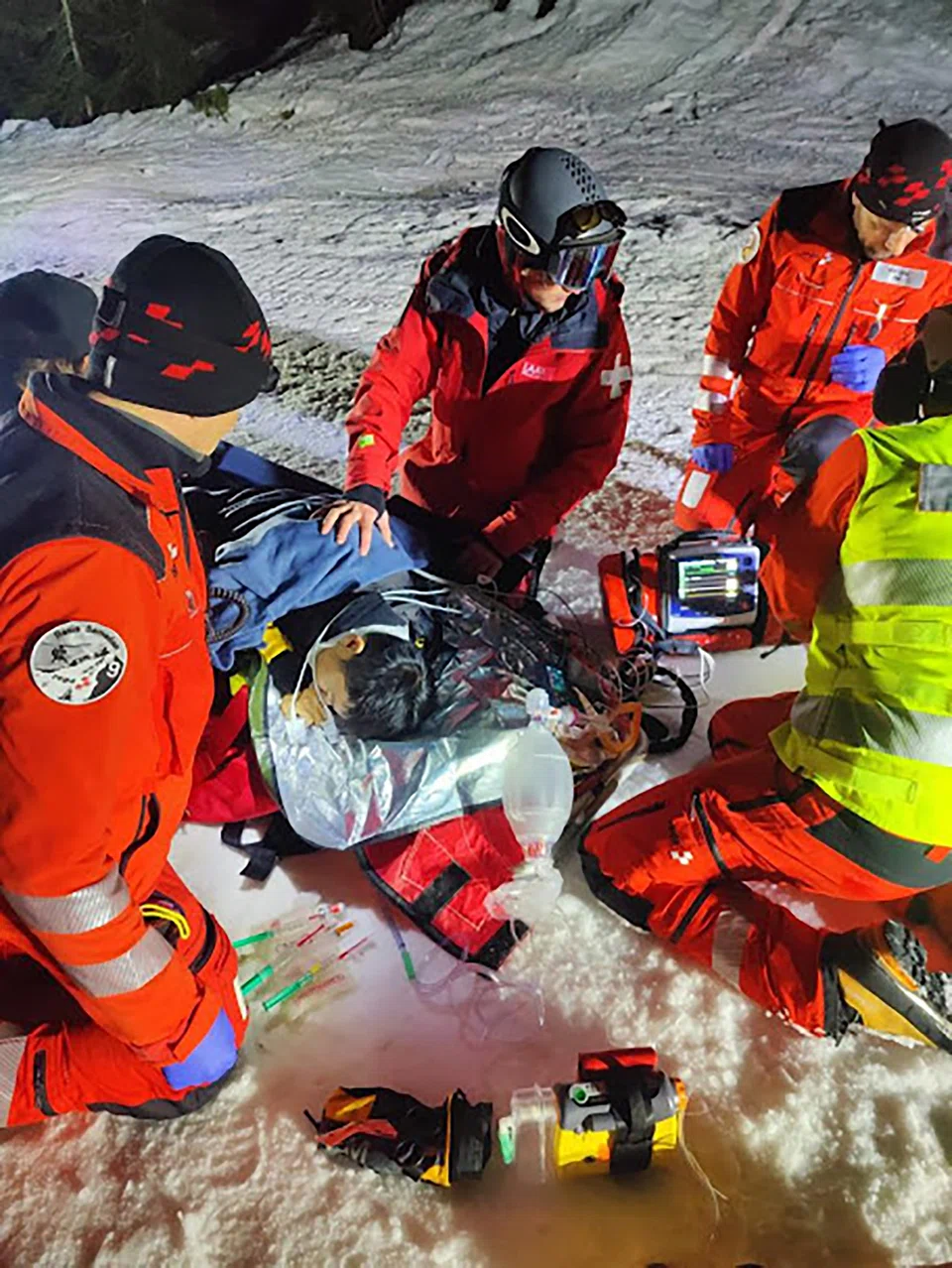 Mr Ang crashed, suffering a cracked skull, eight broken vertebrae and a chest fracture, and was rescued near-death.