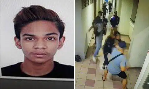 Muhammad Ilham Noordin is accused of being armed with a weapon while rioting at People's Park Centre on May 10, 2020. PHOTOS: SINGAPORE POLICE FORCE, FACEBOOK