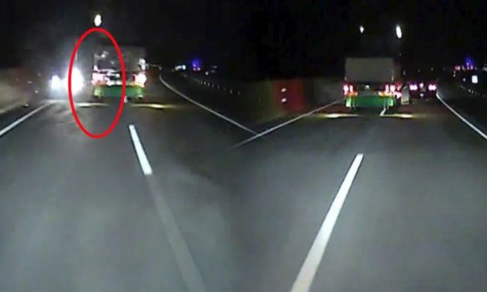 Truck driver claims he couldn't see car before rear-ending it