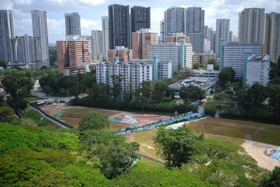 The parcel of land (bottom) bordered by Queensway Road and Mei Chin Road in which the Stirling Horizon BTO will be built on, pictured on Feb 10.