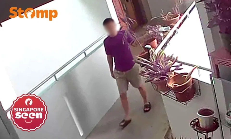 man leaves rubbish in woodlands resident's flower pot
