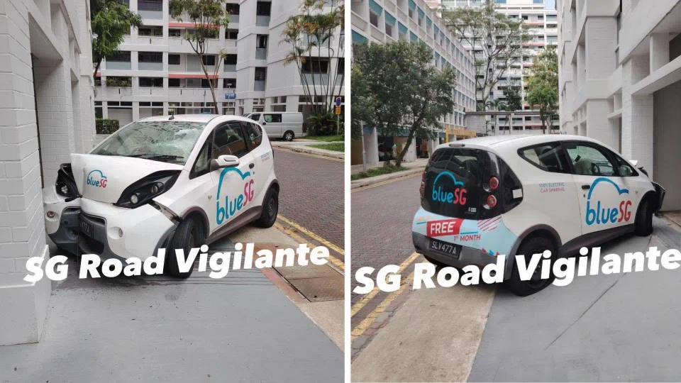 The car was believed to have skidded along the service road, according to the police.