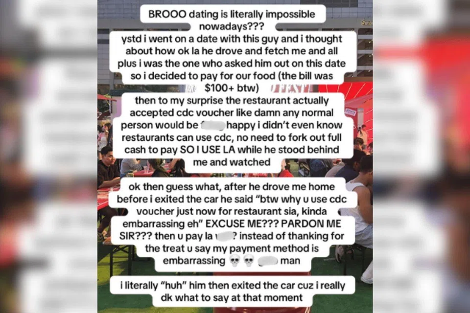 TikTokers defend woman who used cdc vouchers on date
