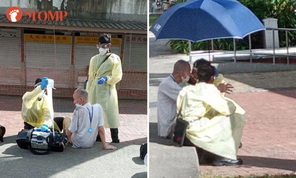 Elderly man taken to hospital after collapsing at Circuit Road