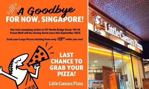 Little Caesars says 'goodbye for now, Singapore' as its last remaining outlet in Funan will close this month