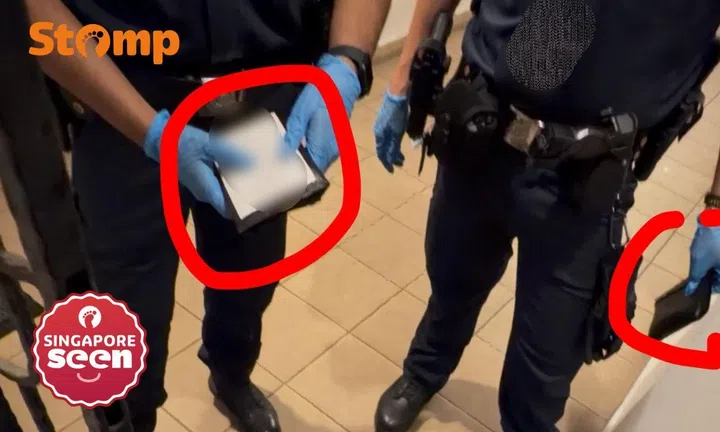 Police holding parcels