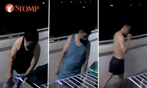 A strange man has been caught on camera turning up in front of Stomper Ain's flat at odd hours three times this month.