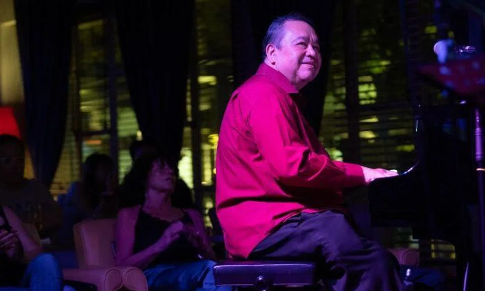 Singapore’s king of swing Jeremy Monteiro has lamented the state of the local music and gig-playing scene, pointing out how stagnant musicians’ wages have been over the years. Photo: Lianhe Zaobao