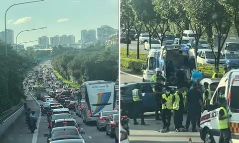 Woman taken to hospital after 5-car pile-up on CTE