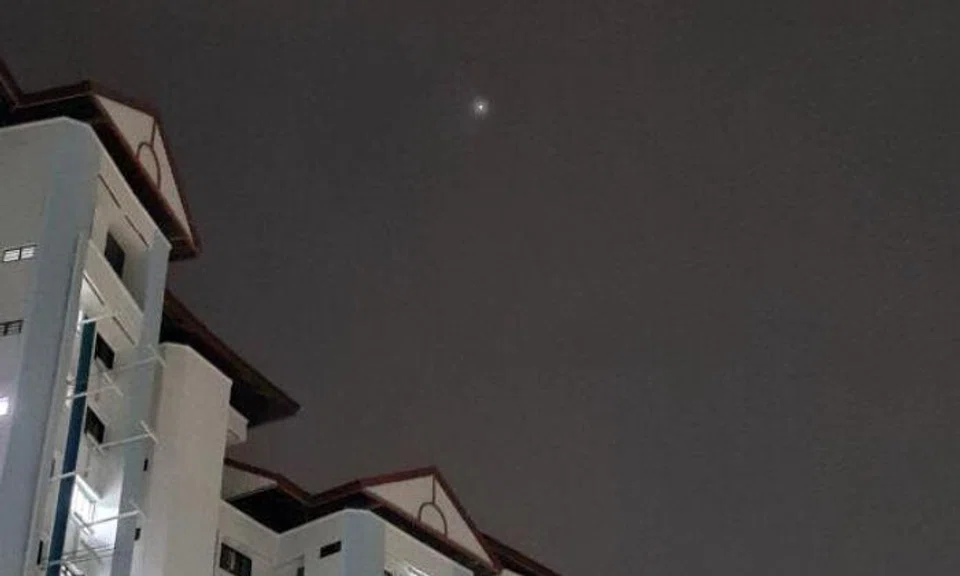 Jupiter seen in the sky from Jurong West on Sept 27. Photo: Soh Kim Mun