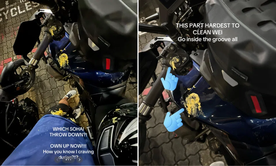 The motorcyclist told Stomp that his bike cost almost $100 to be cleaned.