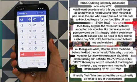 Woman pays for $100 dinner with CDC vouchers, date calls her 'embarrassing'