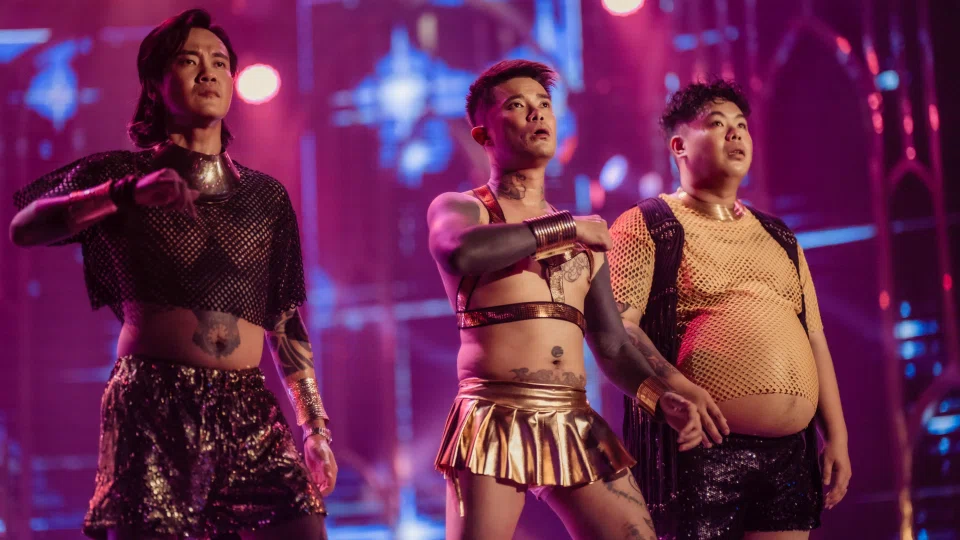 (From left) Tommy Wong, Simonboy and Mayiduo in 3 Good Guys. PHOTO: GOLDEN VILLAGE