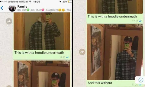 Dad's sarcastic response to son in family WhatsApp group chat