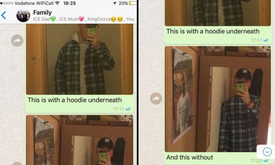 Dad's sarcastic response to son in family WhatsApp group chat