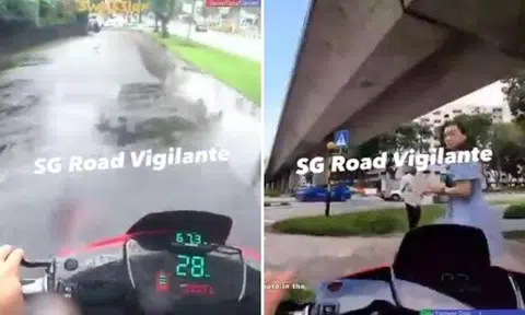 Food delivery rider speeds up to 28kmh on Woodlands footpath, scolds people in his way