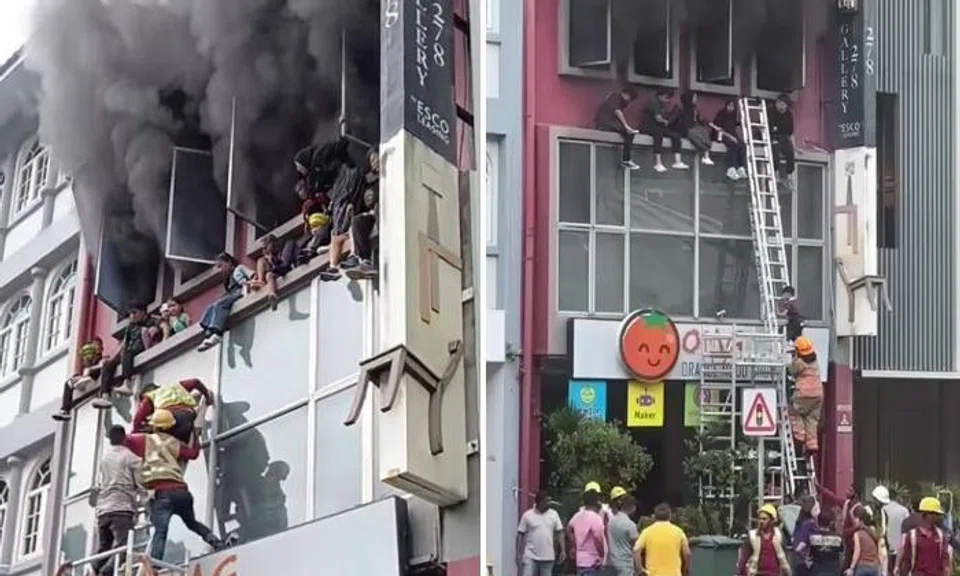 People on 3rd-storey ledge in shophouse fire rescued by members of public and SCDF, 1 child dead