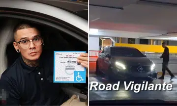 Driver filmed walking to car in accessible parking lot claims injuries from traffic accident 